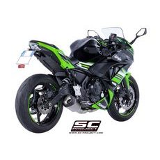 VÝFUKOVÝ SYSTÉM SC PROJECT PRO KAWASAKI - NINJA 650 (2017 - 2019) - FULL EXHAUST SYSTEM 2-1, WITH SC1-R GT MUFFLER, TITANIUM, WITH CARBON FIBER END CAP