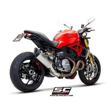 VÝFUKOVÝ SYSTÉM SC PROJECT PRO DUCATI - MONSTER 1200 R (2016) - SC1-R MUFFLER, TITANIUM, WITH CARBON FIBER END CAP