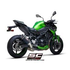 VÝFUKOVÝ SYSTÉM SC PROJECT PRO KAWASAKI - Z 900 (2020) - EURO 4 - SC1-S MUFFLER, TITANIUM, WITH CARBON FIBER END CAP