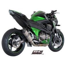 VÝFUKOVÝ SYSTÉM SC PROJECT PRO KAWASAKI - Z 800 E VERSION (2012 - 2016) - OVAL MUFFLER, TITANIUM, WITH CARBON FIBER END CAP