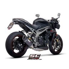 VÝFUKOVÝ SYSTÉM SC PROJECT PRO TRIUMPH - SPEED TRIPLE 1050 (2018 - 2020) - S - RS - SC1-R MUFFLER, CARBON FIBER, WITH CARBON FIBER END CAP