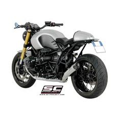 VÝFUKOVÝ SYSTÉM SC PROJECT PRO BMW - R NINE T (2014 - 2016) - CONIC GP-TECH MUFFLER, BRUSHED STAINLESS STEEL, WITH CARBON FIBER END CAP