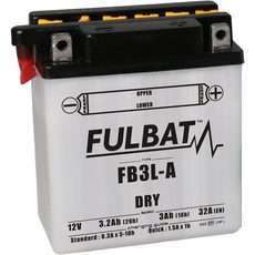 Konvenční motocyklová baterie FULBAT FB3L-A (YB3L-A) Včetně balení kyseliny