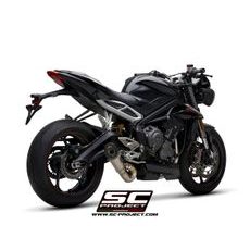 VÝFUKOVÉ SVODY BEZ KONCOVKY SC PROJECT PRO TRIUMPH - STREET TRIPLE 765 (2017 - 2019) - S - R - RS - FULL EXHAUST SYSTEM 3-1, TITANIUM, COMPATIBLE WITH S1, CR-T AND ORIGINAL MUFFLER (MUFFLER NOT INCLUDED)