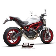 VÝFUKOVÝ SYSTÉM SC PROJECT PRO DUCATI - MONSTER 797 (2017 - 2020) - S1 MUFFLER, TITANIUM, WITH CARBON FIBER END CAP