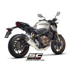 VÝFUKOVÝ SYSTÉM SC PROJECT PRO HONDA - CB650R (2019 - 2020) - FULL EXHAUST SYSTEM 4-1, WITH SC1-R MUFFLER, TITANIUM, WITH CARBON FIBER END CAP