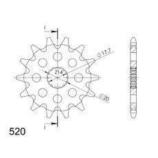 ŘETĚZOVÉ KOLEČKO SUPERSPROX CST-564:15 15 ZUBŮ, 520