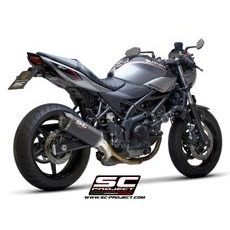 VÝFUKOVÝ SYSTÉM SC PROJECT PRO SUZUKI - SV650 / SV650 A2 (2021-2022) - EURO 5 - SC1-M MUFFLER, TITANIUM, WITH CARBON FIBER END CAP