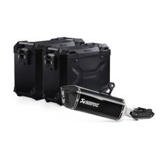 SW MOTECH TRAX ADV ALUMINUM CASE SYSTEM AKRAPOVIC BLACK. 45/37 L. BMW R 1250 GS/ADV/RALLYE