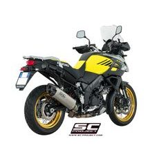 VÝFUKOVÝ SYSTÉM SC PROJECT PRO SUZUKI - V-STROM 1000 (2017 - 2019) - ADVENTURE MUFFLER, TITANIUM, WITH CARBON FIBER END CAP