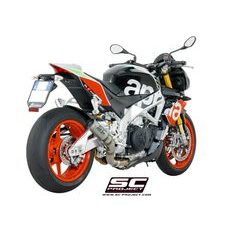 VÝFUKOVÝ SYSTÉM SC PROJECT PRO APRILIA - TUONO V4 1100 (2017 - 2020) - FACTORY - RR - CR-T MUFFLER, TITANIUM, WITH TITANIUM MESH ON EXIT PIPE