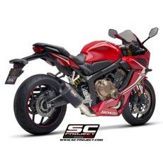 VÝFUKOVÝ SYSTÉM SC PROJECT PRO HONDA - CBR650R (2019 - 2020) - FULL EXHAUST SYSTEM 4-1, WITH SC1-M MUFFLER, TITANIUM, WITH CARBON FIBER END CAP