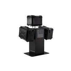 SW MOTECH SALES DISPLAY WITH MOUNTING THEME: TRAX ADV 45/45L. BLACK AND ACCESSORIES.