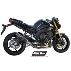 VÝFUKOVÝ SYSTÉM SC PROJECT PRO YAMAHA - FZ8 - FAZER 8 (2010 - 2016) - OVAL MUFFLER, TITANIUM, WITH CARBON FIBER END CAP