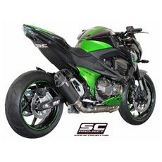 VÝFUKOVÝ SYSTÉM SC PROJECT PRO KAWASAKI - Z 800 (2012 - 2016) - OVAL MUFFLER, CARBON FIBER, WITH CARBON FIBER END CAP