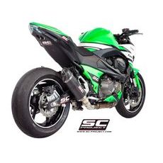 VÝFUKOVÝ SYSTÉM SC PROJECT PRO KAWASAKI - Z 800 E VERSION (2012 - 2016) - OVAL MUFFLER, CARBON FIBER