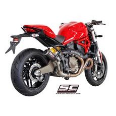 VÝFUKOVÝ SYSTÉM SC PROJECT PRO DUCATI - MONSTER 821 (2014 - 2017) - CR-T MUFFLER, CARBON FIBER, WITH TITANIUM END CAP