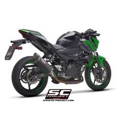 VÝFUKOVÝ SYSTÉM SC PROJECT PRO KAWASAKI - Z 400 (2019 - 2020) - OVAL MUFFLER, TITANIUM, WITH CARBON FIBER END CAP