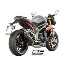 VÝFUKOVÝ SYSTÉM SC PROJECT PRO TRIUMPH - SPEED TRIPLE 1050 (2016 - 2017) - S - R - CONICAL MUFFLER, LOW POSITION, CARBON FIBER