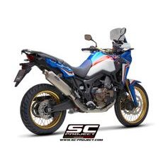 VÝFUKOVÝ SYSTÉM SC PROJECT PRO HONDA - CRF1000L AFRICA TWIN (2016 - 2019) - ADVENTURE - FULL EXHAUST SYSTEM 2-1, WITH RALLY RAID MUFFLER, TITANIUM