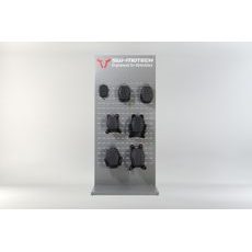 SW MOTECH SALES DISPLAY WALL WITH MOUNTING TOPIC: PRO TANK BAGS AND ACCESSORIES. PART 2.