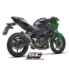 VÝFUKOVÝ SYSTÉM SC PROJECT PRO KAWASAKI - Z 400 (2019 - 2020) - SC1-M MUFFLER, TITANIUM, WITH CARBON FIBER END CAP