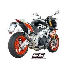 VÝFUKOVÝ SYSTÉM SC PROJECT PRO APRILIA - TUONO V4 1100 (2017 - 2020) - FACTORY - RR - OVAL RACING MUFFLER, CARBON FIBER, WITH CARBON FIBER END CAP
