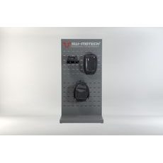 SW MOTECH SALES DISPLAY - ROOM WITH EQUIPMENT TOPIC: ION TANK BAGS, TAIL BAGS AND ACCESSORIES.