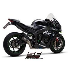VÝFUKOVÝ SYSTÉM SC PROJECT PRO KAWASAKI - NINJA ZX-10R - RR (2016 - 2020) - CR-T MUFFLER, CARBON FIBER, WITH TITANIUM END CAP, WITH DE-CAT LINK PIPE