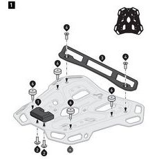 SW MOTECH ADAPTER KIT PRO ADVENTURE-RACK NA SHAD TERRA.