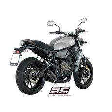 VÝFUKOVÝ SYSTÉM SC PROJECT PRO YAMAHA - MT-07 (2017 - 2020) - FULL EXHAUST SYSTEM 2-1, STAINLESS STEEL, WITH S1 MUFFLER, MATT BLACK PAINTED