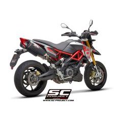 VÝFUKOVÝ SYSTÉM SC PROJECT PRO APRILIA - DORSODURO 900 (2017 - 2020) - PAIR OF SC1-M MUFFLERS, CARBON FIBER, WITH CARBON FIBER END CAP