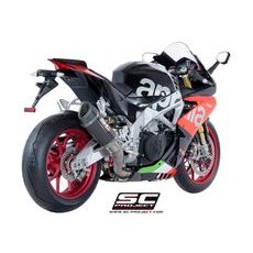 VÝFUKOVÝ SYSTÉM SC PROJECT PRO APRILIA - RSV4 (2017) - RF - RR - SC1-R MUFFLER, TITANIUM, WITH CARBON FIBER END CAP