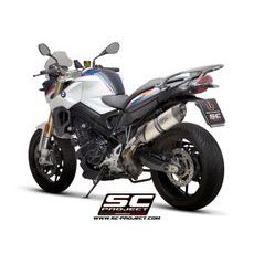 VÝFUKOVÝ SYSTÉM SC PROJECT PRO BMW - F 800 R (2009 - 2016) - OVAL MUFFLER, TITANIUM, WITH CARBON FIBER END CAP