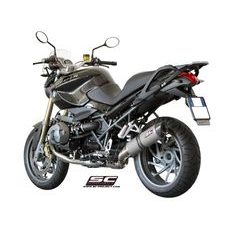 VÝFUKOVÝ SYSTÉM SC PROJECT PRO BMW - R 1200 R (2011 - 2014) - OVAL MUFFLER, TITANIUM, WITH CARBON FIBER END CAP