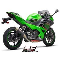 VÝFUKOVÝ SYSTÉM SC PROJECT PRO KAWASAKI - NINJA 400 (2018 - 2020) - GP-M2 MUFFLER, CARBON FIBER, WITH CNC MACHINED EXIT PIPE