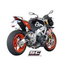 VÝFUKOVÝ SYSTÉM SC PROJECT PRO APRILIA - TUONO V4 (2015 - 2016) - FACTORY - RR - CR-T MUFFLER, CARBON FIBER, WITH TITANIUM MESH ON EXIT PIPE