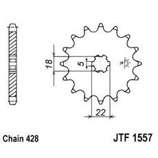 ŘETĚZOVÉ KOLEČKO JT JTF 1557-11 11 ZUBŮ, 428