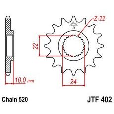 ŘETĚZOVÉ KOLEČKO JT JTF 402-17 17 ZUBŮ, 520