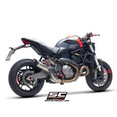 VÝFUKOVÝ SYSTÉM SC PROJECT PRO DUCATI - MONSTER 821 (2018 - 2020) - S1 MUFFLER, TITANIUM, WITH CARBON FIBER END CAP