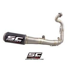 VÝFUKOVÝ SYSTÉM SC PROJECT PRO HONDA - NSF250R - FULL EXHAUST SYSTEM 1-1, TITANIUM, WITH CARBON FIBER CR-T MUFFLER