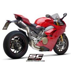 VÝFUKOVÝ SYSTÉM SC PROJECT PRO DUCATI - PANIGALE V4 - V4 S (2019 - 2020) - HALF-SYSTEM 2-1-2 TITANIUM SYSTEM, WITH DOUBLE CR-T M2 MUFFLERS CARBON FIBER