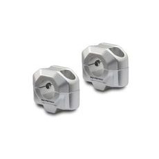 SW MOTECH ZVÝŠENÍ ŘÍDÍTEK 22 MM H = 20 MM. STŘÍBRO.