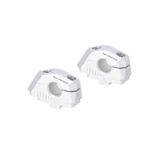 SW MOTECH VARIO ZVÝŠENÍ ŘÍDÍTEK O PRŮMĚRU 22MM, H 25, STŘÍBRN MOŽNÉ POSUNUTÍ DOZADU 5/10/15/20/25/30