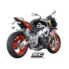 VÝFUKOVÝ SYSTÉM SC PROJECT PRO APRILIA - TUONO V4 (2015 - 2016) - FACTORY - RR - OVAL MUFFLER, TITANIUM, WITH CARBON FIBER END CAP