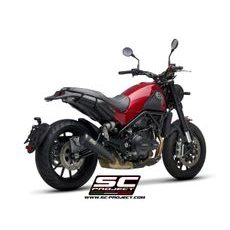 VÝFUKOVÝ SYSTÉM SC PROJECT PRO BENELLI - LEONCINO 500 (2017 - 2020) - TRAIL - CONIC 70'S MUFFLER, STAINLESS STEEL, MATT BLACK PAINTED