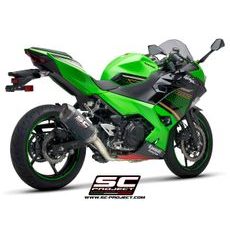 VÝFUKOVÝ SYSTÉM SC PROJECT PRO KAWASAKI - NINJA 400 (2018 - 2020) - FULL EXHAUST SYSTEM 2-1, WITH SC1-M MUFFLER, CARBON FIBER, WITH CARBON FIBER END CAP