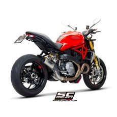 VÝFUKOVÝ SYSTÉM SC PROJECT PRO DUCATI - MONSTER 1200 (2017 - 2021) - S - R - CR-T MUFFLER, TITANIUM, WITH FULL TITANIUM LINK PIPE