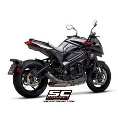 VÝFUKOVÝ SYSTÉM SC PROJECT PRO SUZUKI - KATANA (2019 - 2020) - CR-T MUFFLER, TITANIUM, MATT BLACK PAINTED, WITH MESH ON EXIT PIPE