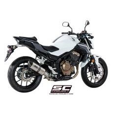 VÝFUKOVÝ SYSTÉM SC PROJECT PRO HONDA - CB500 (2017 - 2018) - X - F - OVAL MUFFLER, CARBON FIBER, WITH CARBON FIBER END CAP